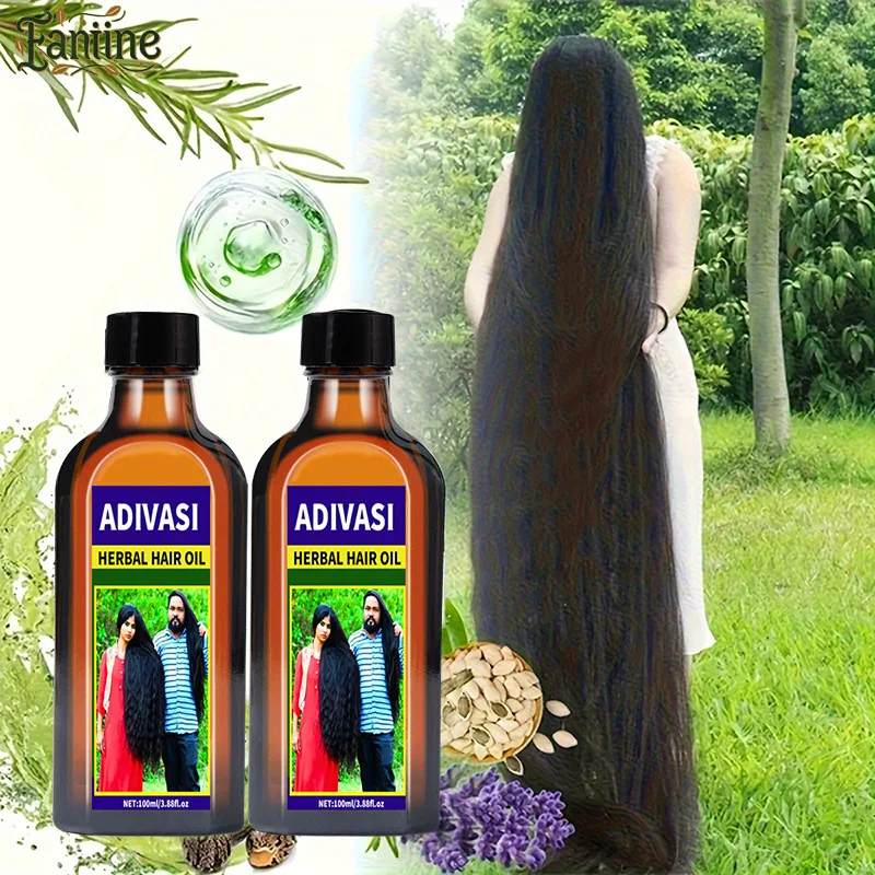 Adivasi Hair Oil Indian Hair Care Essential Oil Moroccan Frizz Improvement Leave-in Essential Oil