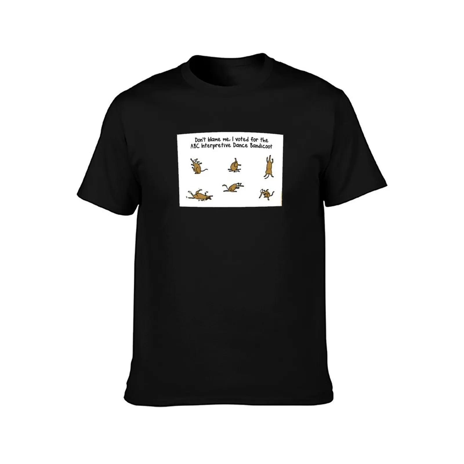 ABC Interpretive Dance Bandicoot T-Shirt, Summer Casual Cotton Tee, Oversized Streetwear Tops, Vintage Graphic Print