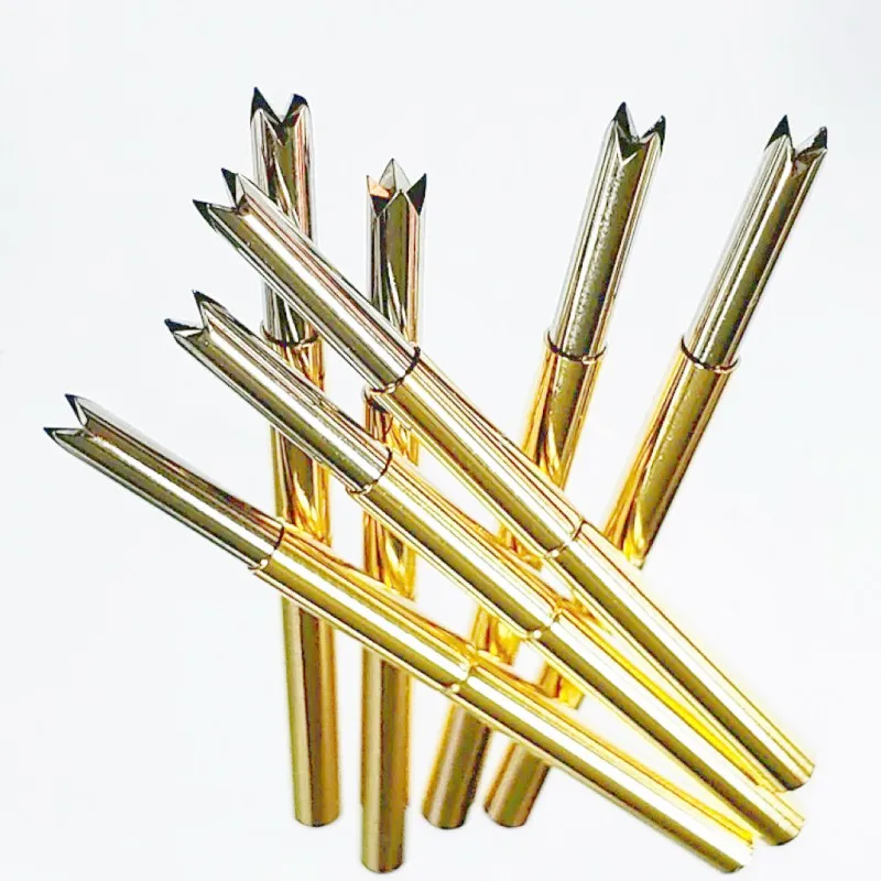 Q1 4-point crown Head PCB Test Spring Test Pin Probe for Electronic Component Inspectio P50-Q1 P75-Q1 P100-Q1 PL75-Q1 P125-Q1