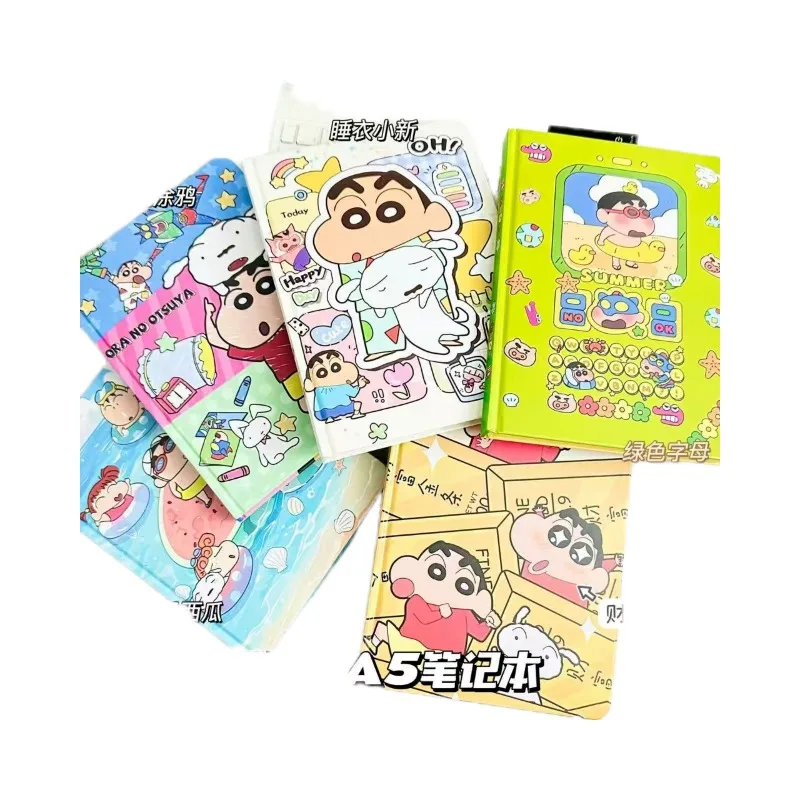 

Блокнот с цветными страницами Crayon Shin-chan, формат А5, твердая обложка, цветные внутренние страницы, расписной блокнот, необходимые товары для школы