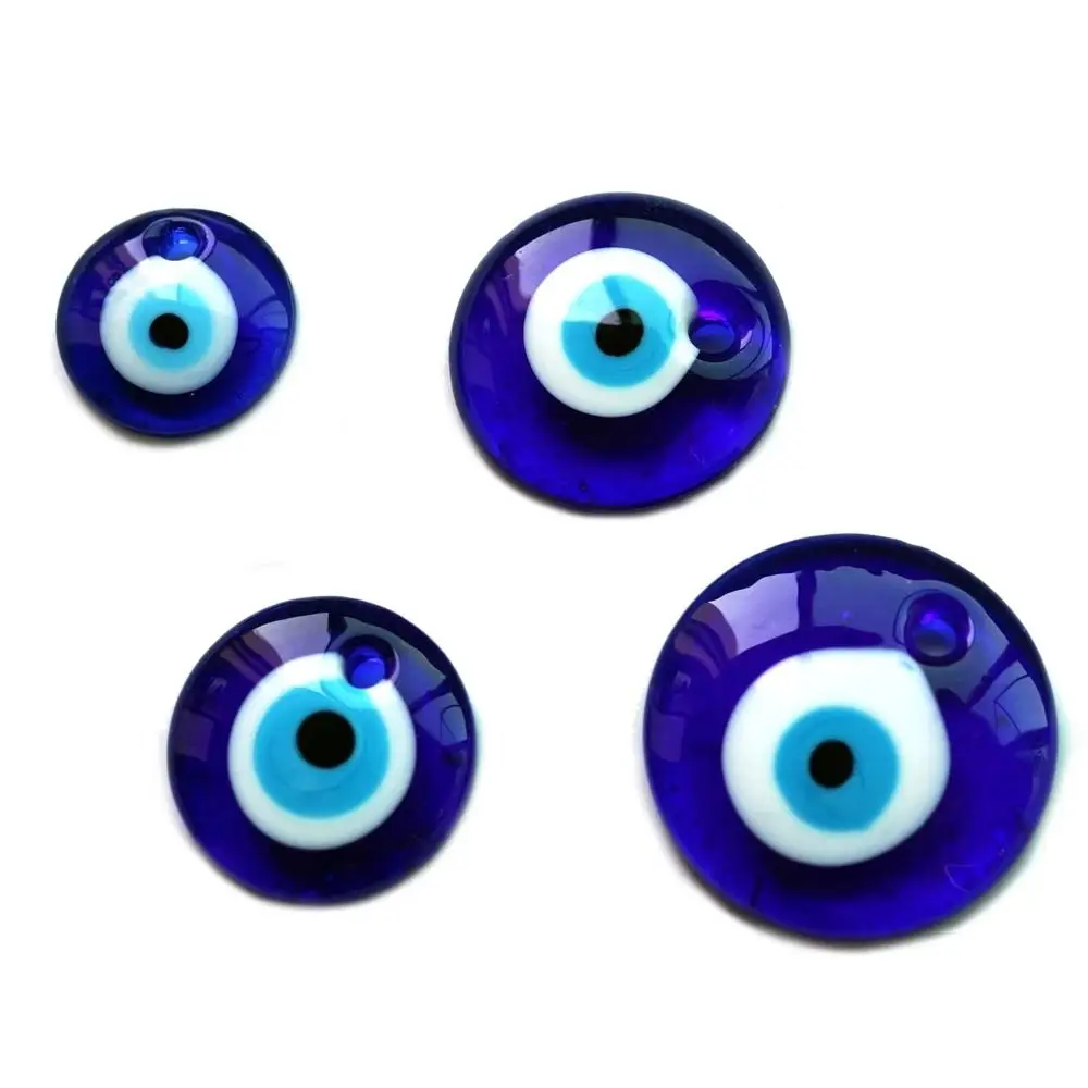 Biżuteria Akcesoria 25/30/40/60MM Evil Eye Charms Koraliki Klasyczny wisiorek Lucky Blue Eye Okrągły unisex Lucky Blue Eye Biżuteria Prezent