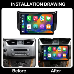 Android Auto Carplay for Nissan, Car Radio, Multimedia Reader, BT, Stereo, B17, Sentra 12, 2013, 2014, 2015, 2016, 2017, 2018, DSP 10 Main Sales Multimedia Tesla Nissan Sentra - №1