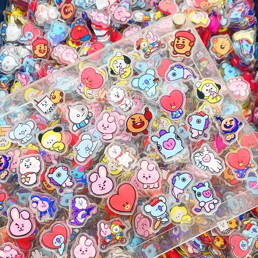 BT21 800-piece 1/2cm mini exquisite acrylic sheets, DIY fridge magnets, phone case materials, anime cartoon gifts and toys - view 3