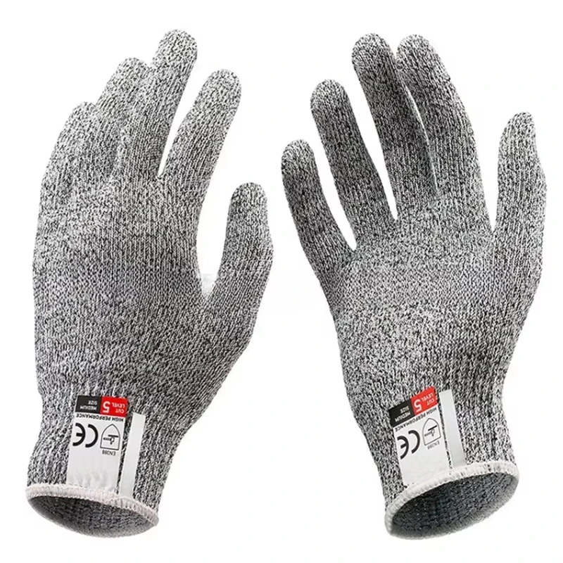 1/2/5 Pairs Level-5 Security Protection Anti-Cut Gloves, Cut Proof, Stab Resistant, Stainless Steel Wire, Security Protection