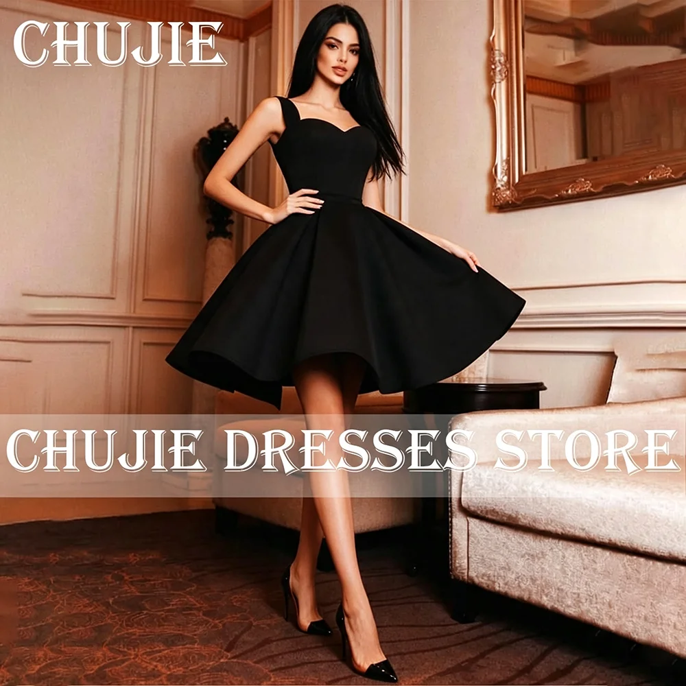 Black Satin vestidos graduación Mini Cocktail Dress Customized Woman BIrthday Evening Party Gowns A Line Homecoming Dresses