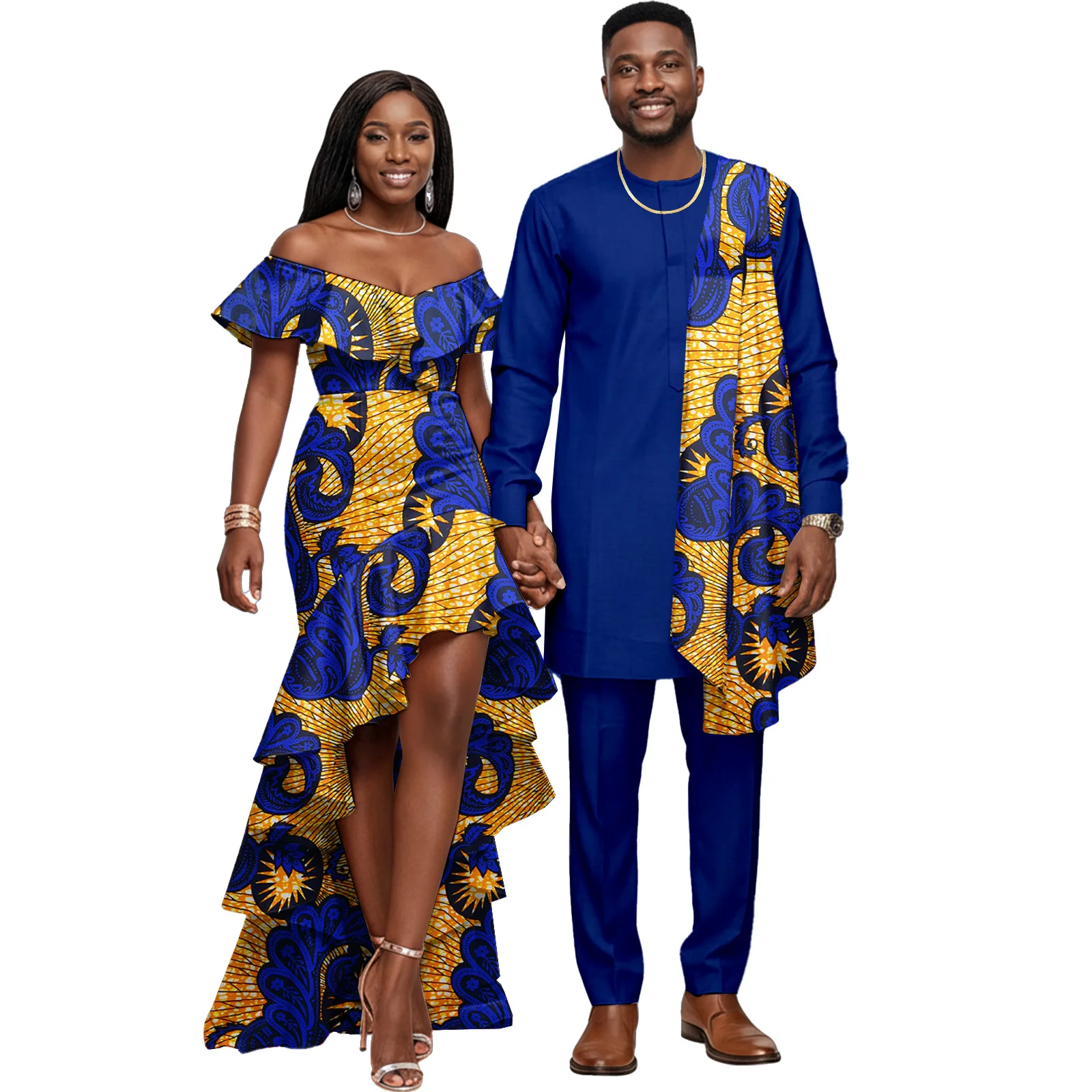 

Африканское платье для женщин, одинаковые мужские Дашики, комплект из 2 предметов, наряды, африканская пара, наряд для вечеринки, свадьбы