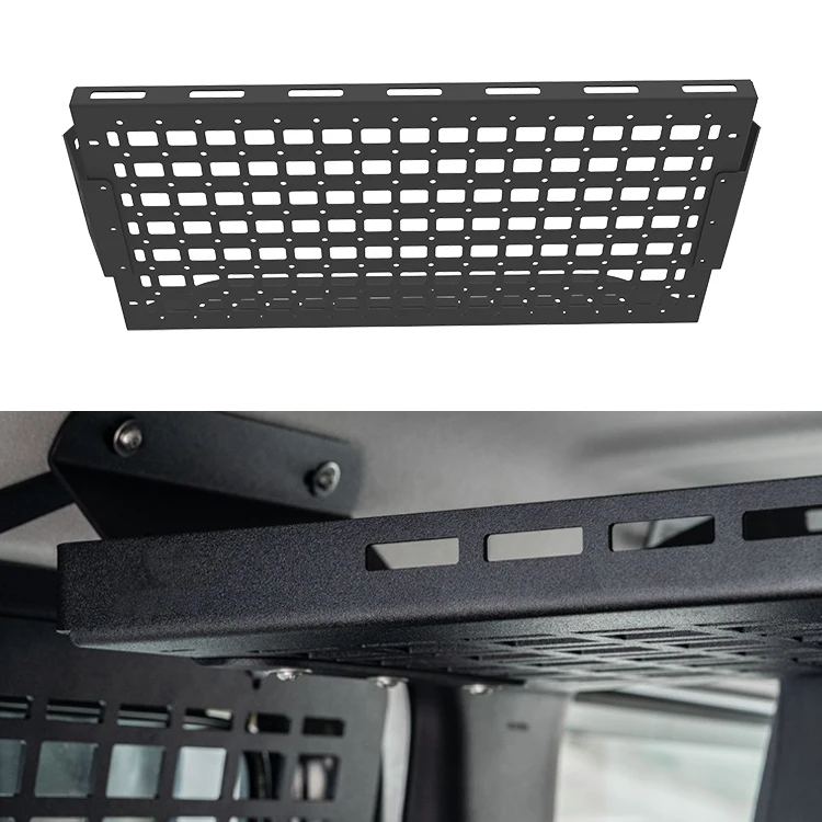 

Interior Storage Rack, Off-Road Multi-Functional Roof MOLLE Mounting Plate, Fit Suzuki Jimny JB74 (2018 and later)