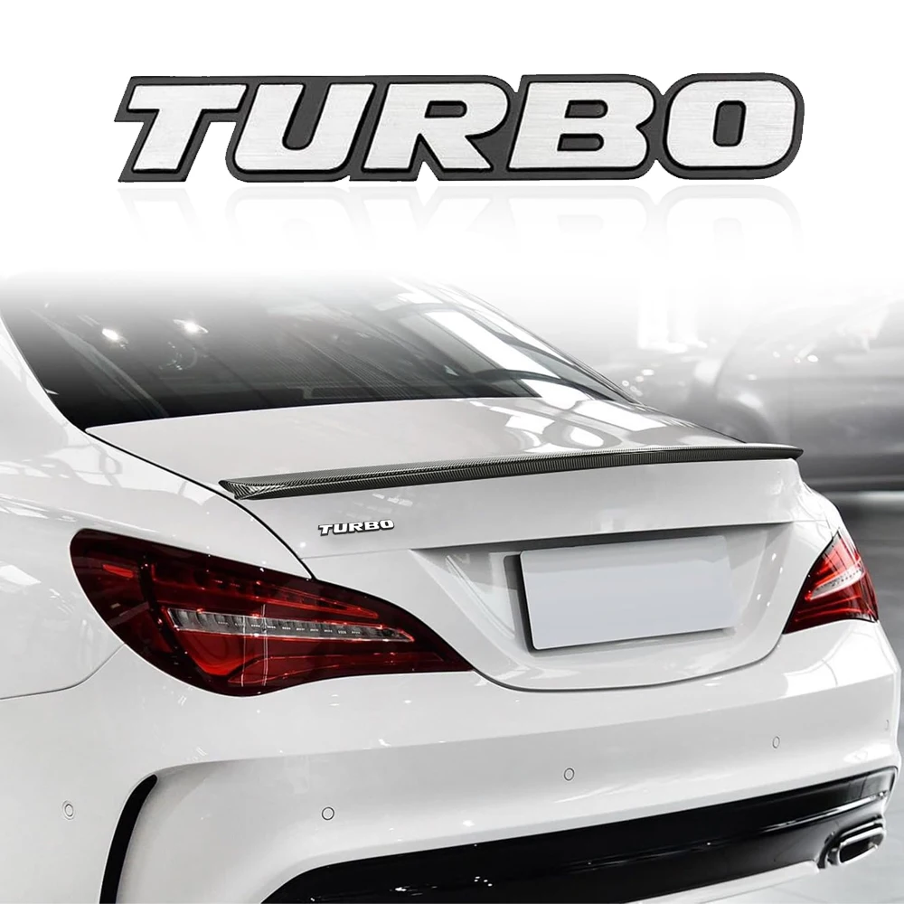 

1Pc Universal 3D TURBO Car Styling Stickers Car Body Rear Tailgate Badge Emblem Stickers Decor Decals Car Exterior Accessories