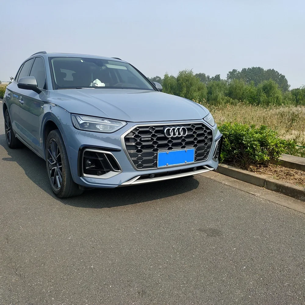 For AUDI Q5 SQ5 2020-2024 Sportback Car Front Bumper Splitter Canards Lip Spoiler Aero Kits Guard BodyKits Tuning Protector