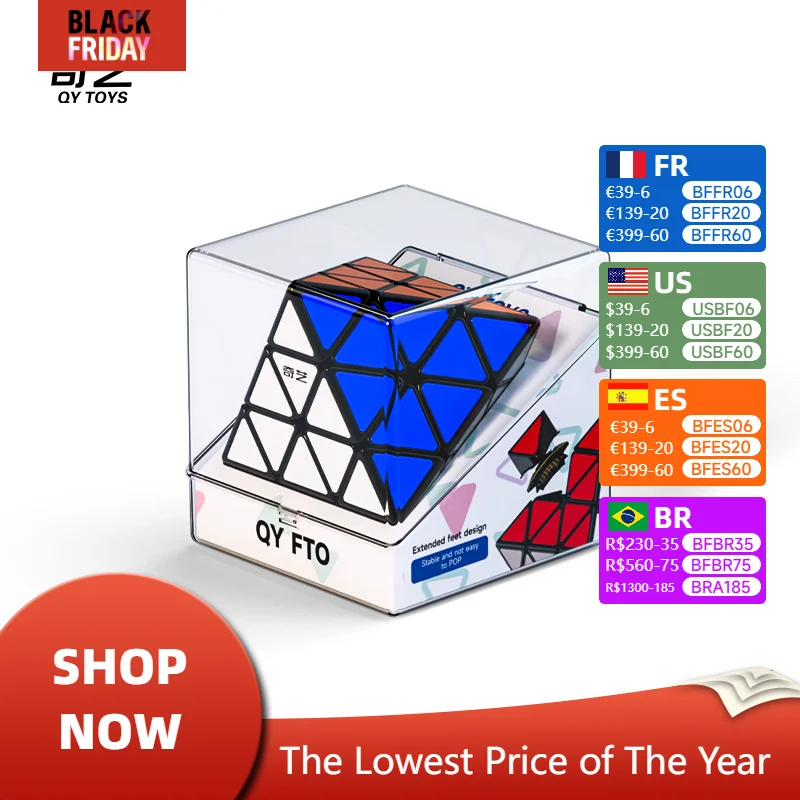 [JudyCube] Qiyi Fto Rotating octahedron Magnetic Magic Speed Cube Stickerless Professional Fidget Toys Cubo Magico Puzzle