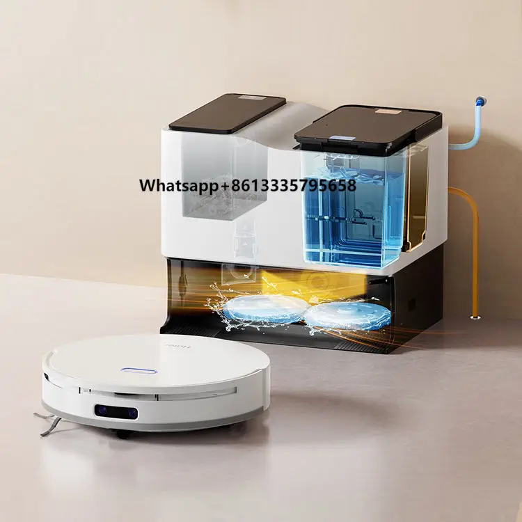 

Robot Aspiradora Tuya Floor Cleaning Robot 5000pa Rotary Smart Robot Vacuum Cleaner With Self-Emptying Dustbin Mopping Function