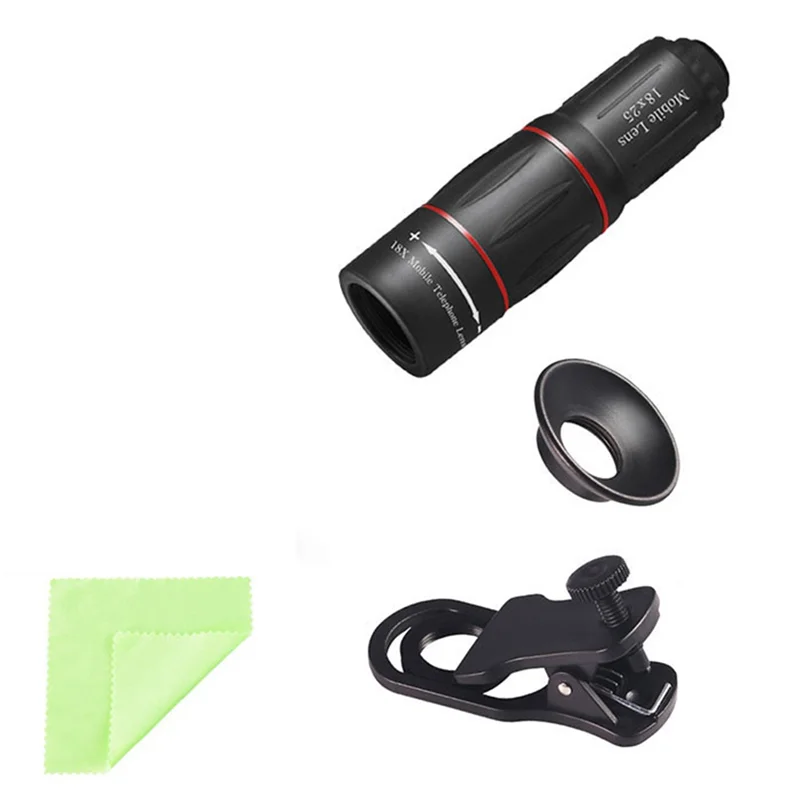 

Стабильный 18-кратный зум-объектив для телескопа, монокулярный объектив для камеры мобильного телефона для смартфонов, кемпинга, спорта, монокулярный телескоп