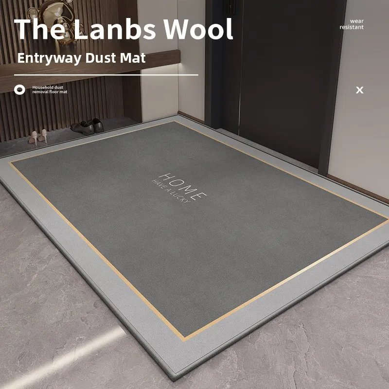 

Коврик для двери из кристаллического вельвета 2026: Новинка, улучшенная впитываемость, настраиваемый размер, для прихожей, полиэстер