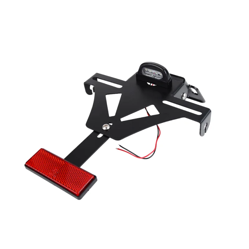 Universal Motor License Number Plate Frame Holder Multi Functional Adjustable Turn Signal Tail Lamp Bracket License Plate Stand