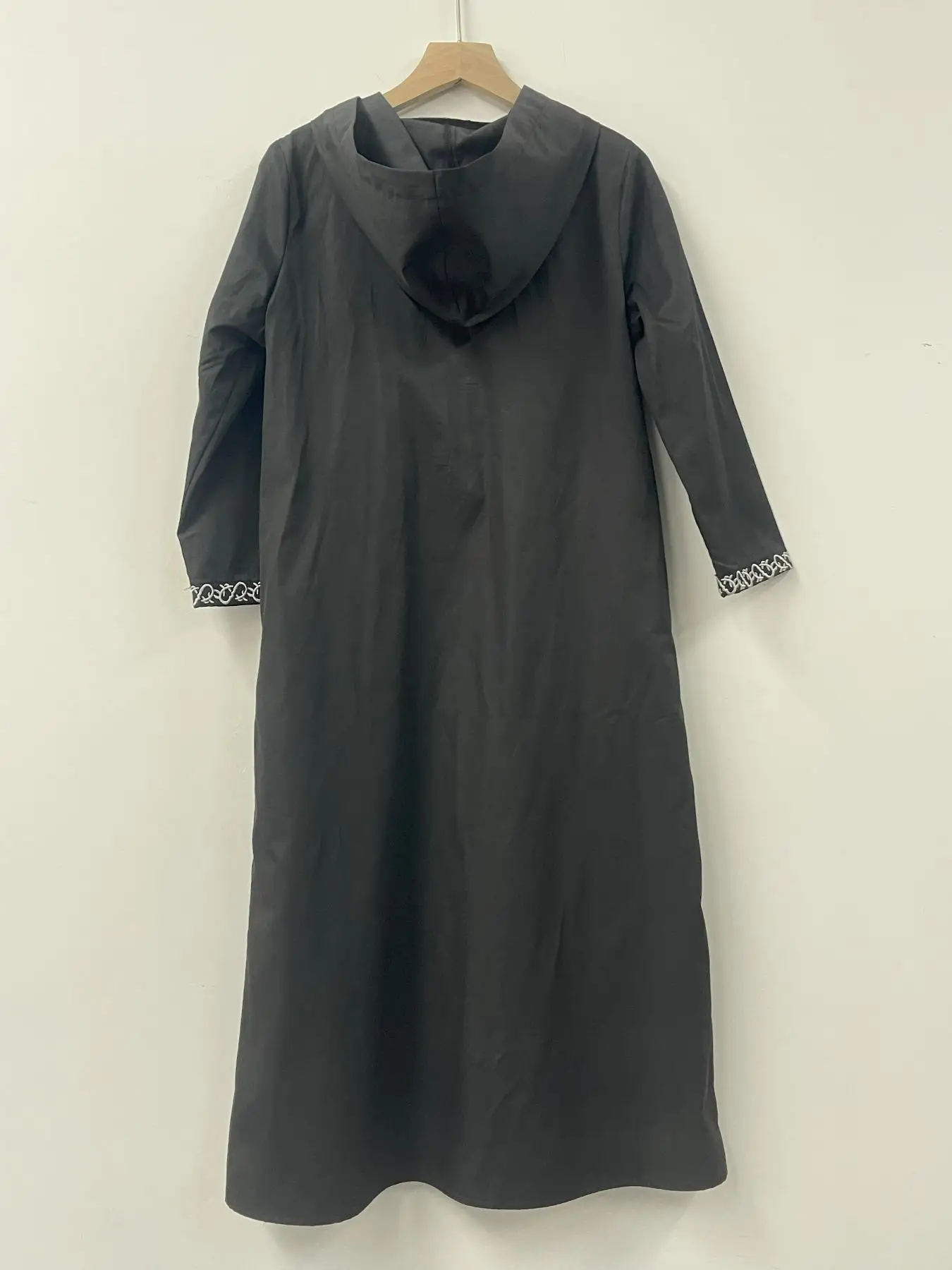 Middle East Muslim Arab Dubai Turkish Embroidered Boys Hooded Zipper Shirt Robe Thobe