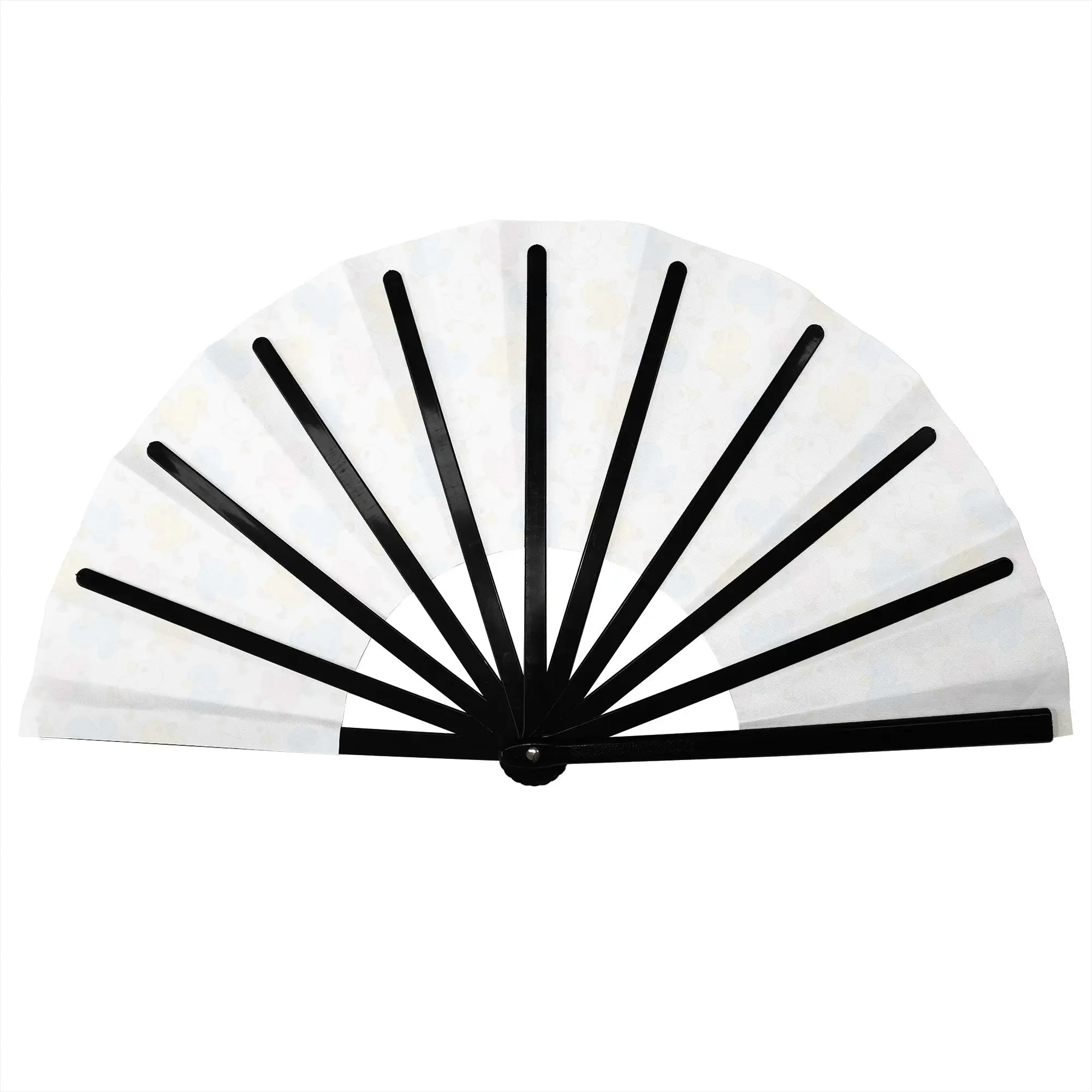 Colorful Cartoon Rubber Duck  Traditional Folding Fan Oriental Art  High-Quality Fans Gift Classic Decorative Hand Fan