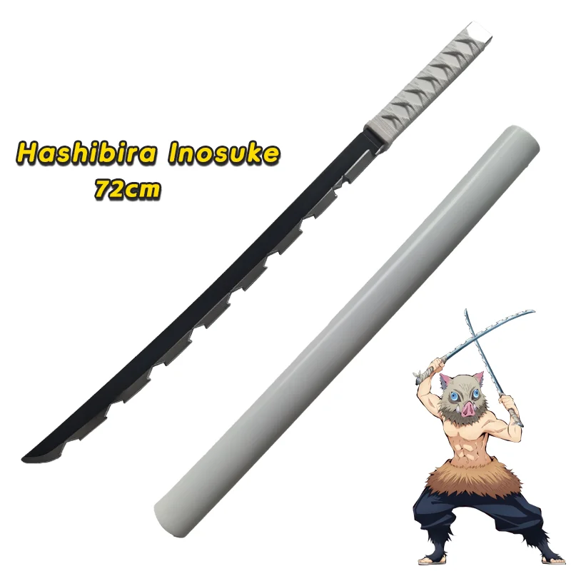 NONE Kochou Shinobu Katana Original Zusammengebautes Anime-Schwert Cosplay-Requisiten Orange Kyoujurou Tanjirou Tokitou Muichirou Schwerter 72cm 5