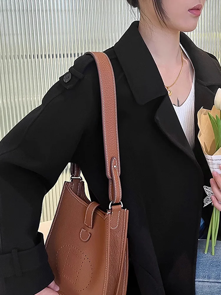 

Изысканный сменный кожаный плечевой ремень ручной работы для Evelyn Hermès 29, модная сумка Accory