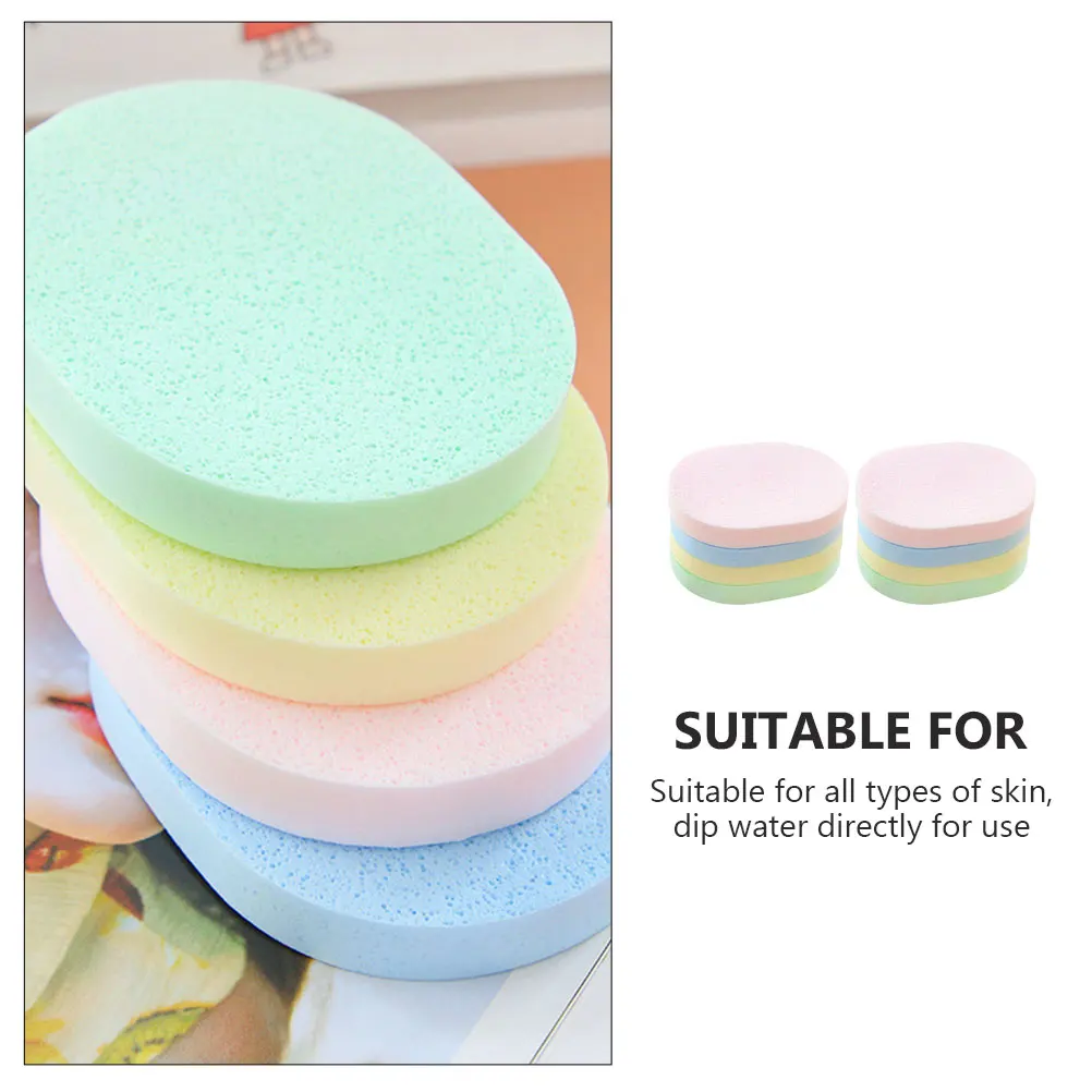 Esponjas de limpeza facial, 8 peças, purificador de pele suave de alta qualidade para limpeza profunda dos poros e esfoliação, ferramentas de lavagem facial