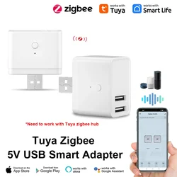 Tuya Zigbee USB tipo C adattatore Switch 5V Mini USB Power adapter Smart Life Control tramite Alexa Google Need Gateway