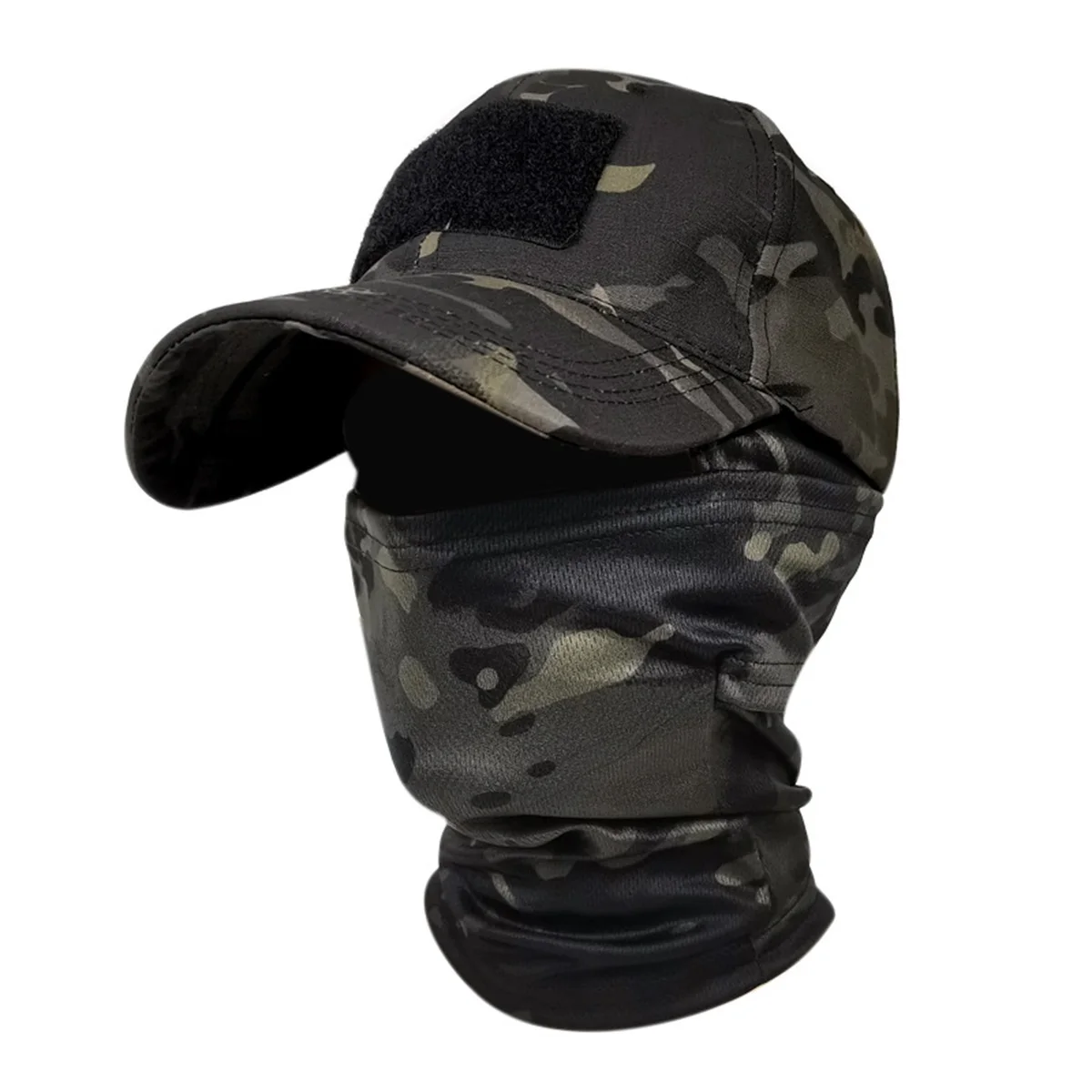 Tactical Adjustable Baseball Cap - Balaclava Hood Headwear - for Motorcycle Hunting Fishing Biking Hiking - Unisex