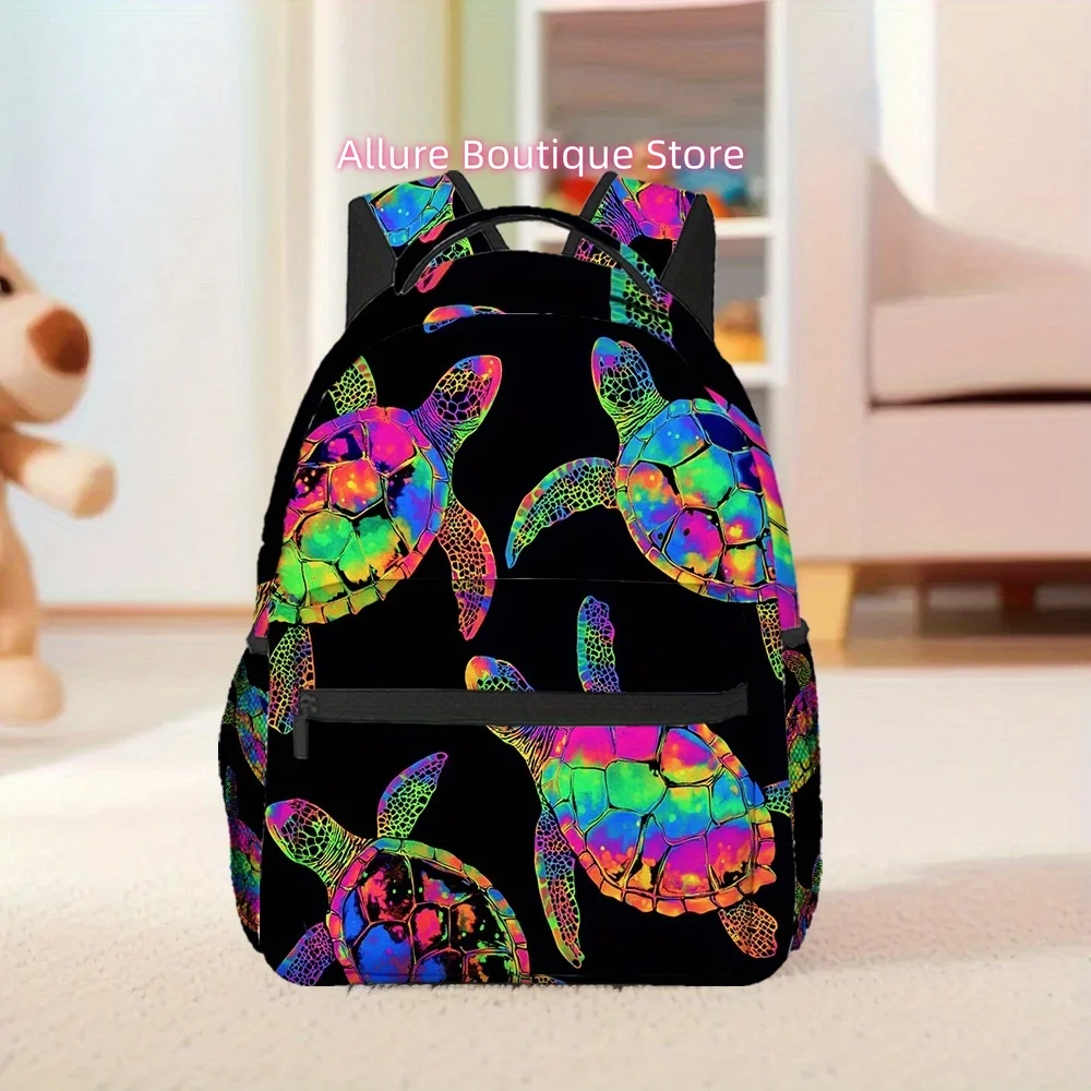 1pc Rainbow Turtles Backpack, Smart Storage with Sleek Design, Perfect for Work, Study, and Daily Use, for Teenager