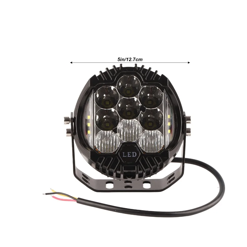 Universal 5 Inch Round LED Work Light 90W Power IP67 Waterproof LED Spotlight White Light Color Car Off Road Light 6