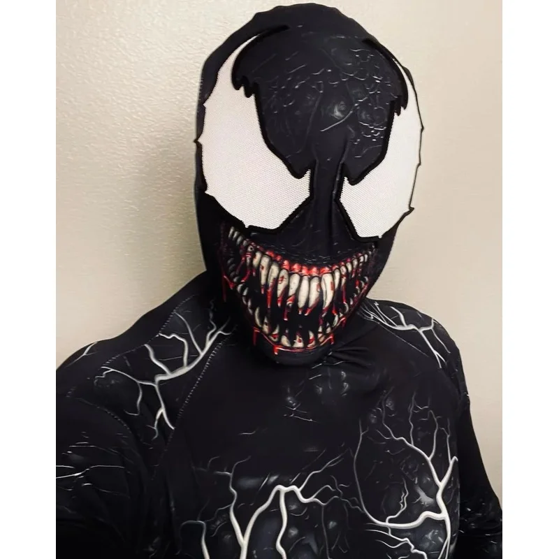 New Halloween Adults Kids Venom Symbiote Spidycosplay Costume Bodysuit Zentai Second Skin Suit Men Party Jumpsuit