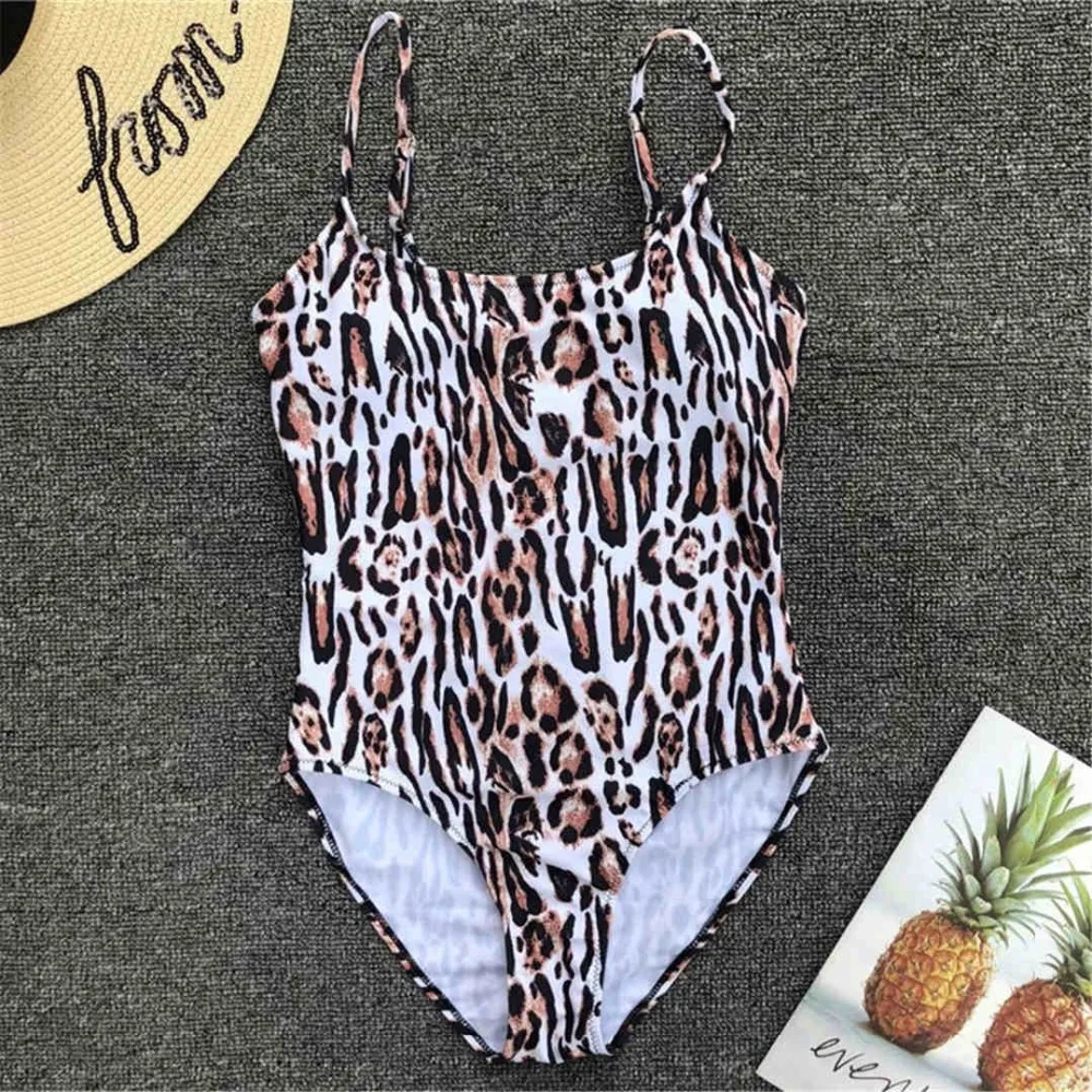 Sexy Leopardenmuster Einteiliger Badeanzug Damen Bademode 2026 Badeanzug Monokini Bodysuit Damen V870 – Detail 7