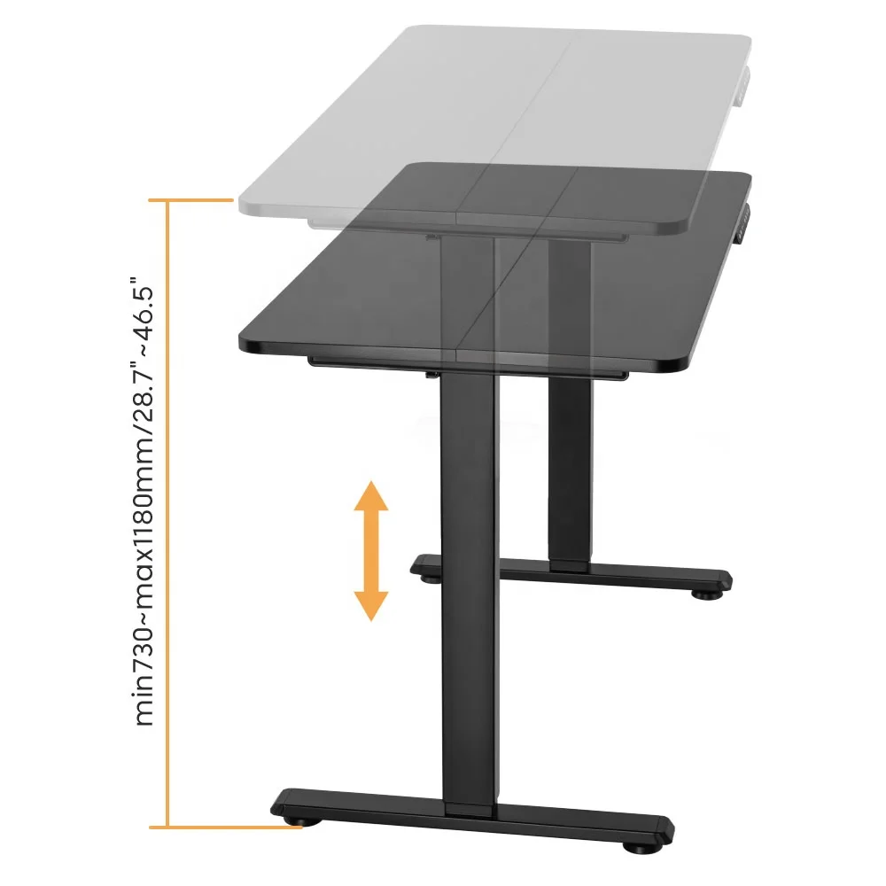 Mesa de Estudo Ajustável em Altura Inteligente, Branco Pequeno Motor Elétrico Único, Modern Home Office Furniture, Study Desk Stand