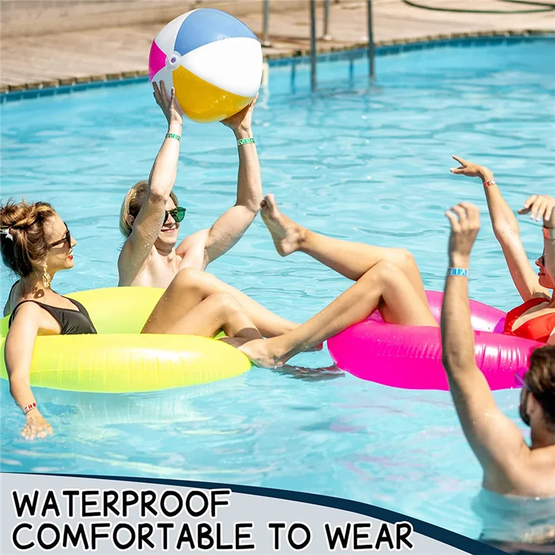 600 حزمة من أساور المعصم VIP للمناسبات المقاومة للماء VIP أساور ورقية VIP للحفلات (أحمر، أزرق، أخضر) ساخن