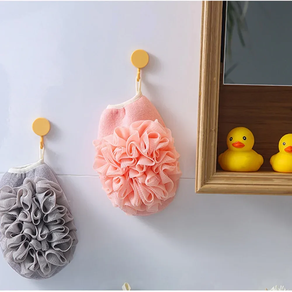 Bath Glove for Shower Bath Flower Scrubber Double-Sided Bath Ball Soft Skin-Friendly Rubbing Towel Bathroom Accessories Supplies