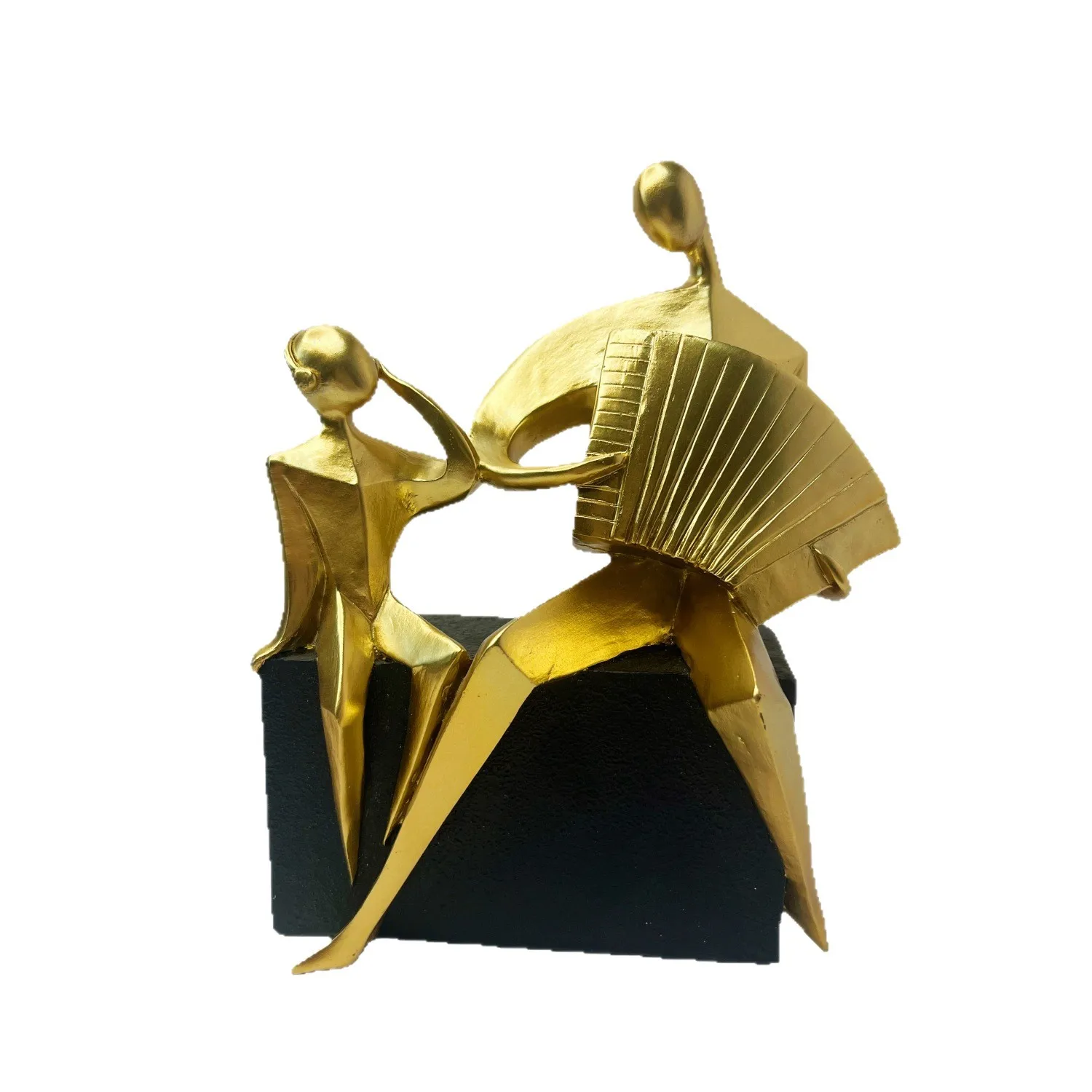 Modern Chinese Style Father Son Band Statue Luxury Abstract Art Sculpture Home Decor For Wine Cabinet Tv Stand Office Tabletop