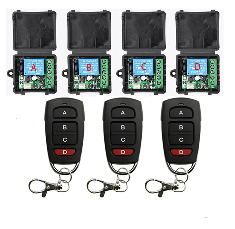 433 ميجا هرتز العالمي لاسلكي للتحكم عن بعد التبديل تيار مستمر 12 فولت 1CH 10A التتابع وحدة الاستقبال RF الارسال 433 ميجا هرتز التحكم عن بعد