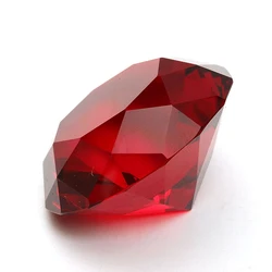 1PC 40mm Red Diamond Shaped Crystal Paperweight Mini Paperweight Crafts DIY Jewelry Gift Wedding Home Decor Ornaments