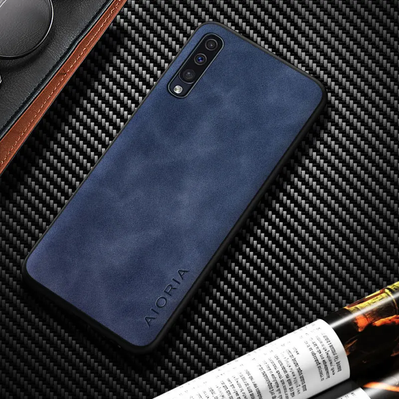 Case For Samsung Galaxy A50 A70 A50S A30S A40 A10 coque silky feel fingerprint proof durable leather cover funda