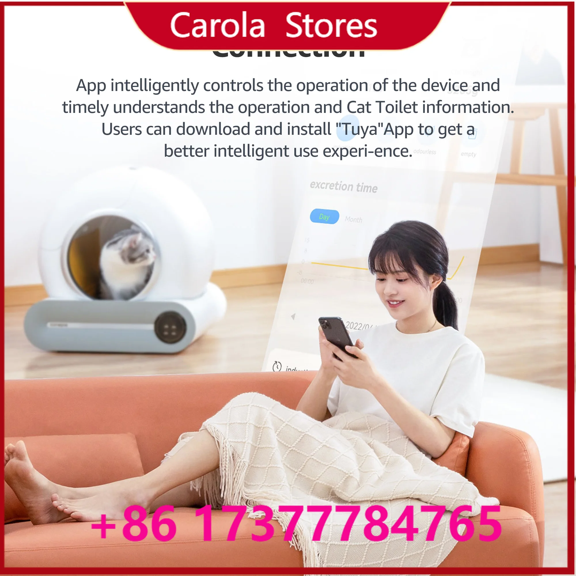 65 L Large APP WIFI Control Cat Toilet Automatic Odor Removal Automatic Cat Box Smart Self-Cleaning Cat Box