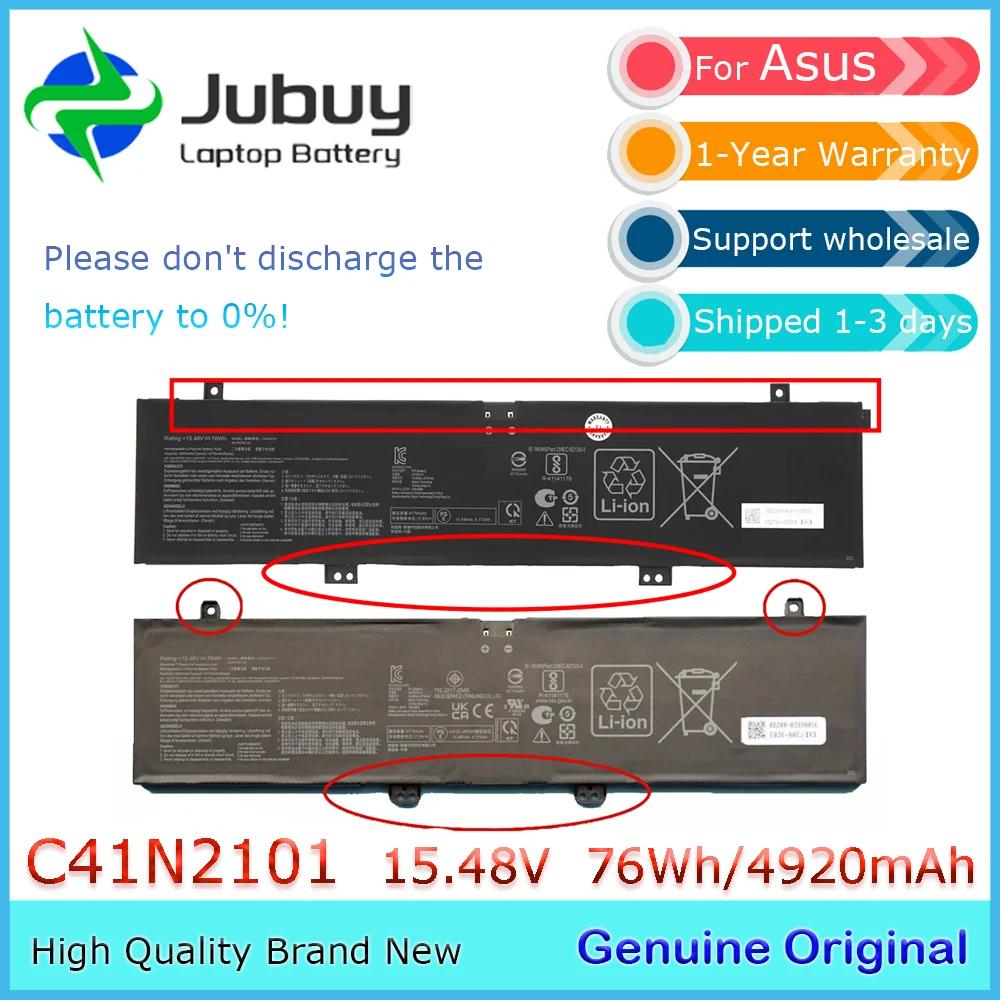 C41N2101 15.48V 4920mAh Original Laptop Battery for Asus G14 2022 GA402RJ GA402R FX517ZR-F15 C41N2101-1 41CP4/59/122