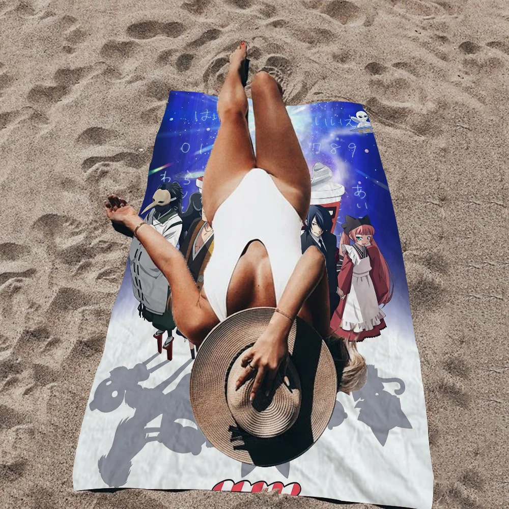 Gugure! Kokkuri-san Microfiber Beach Towel Absorbent Quick Dry Soft Yoga Swimming Resort Mountain Climbing Towel