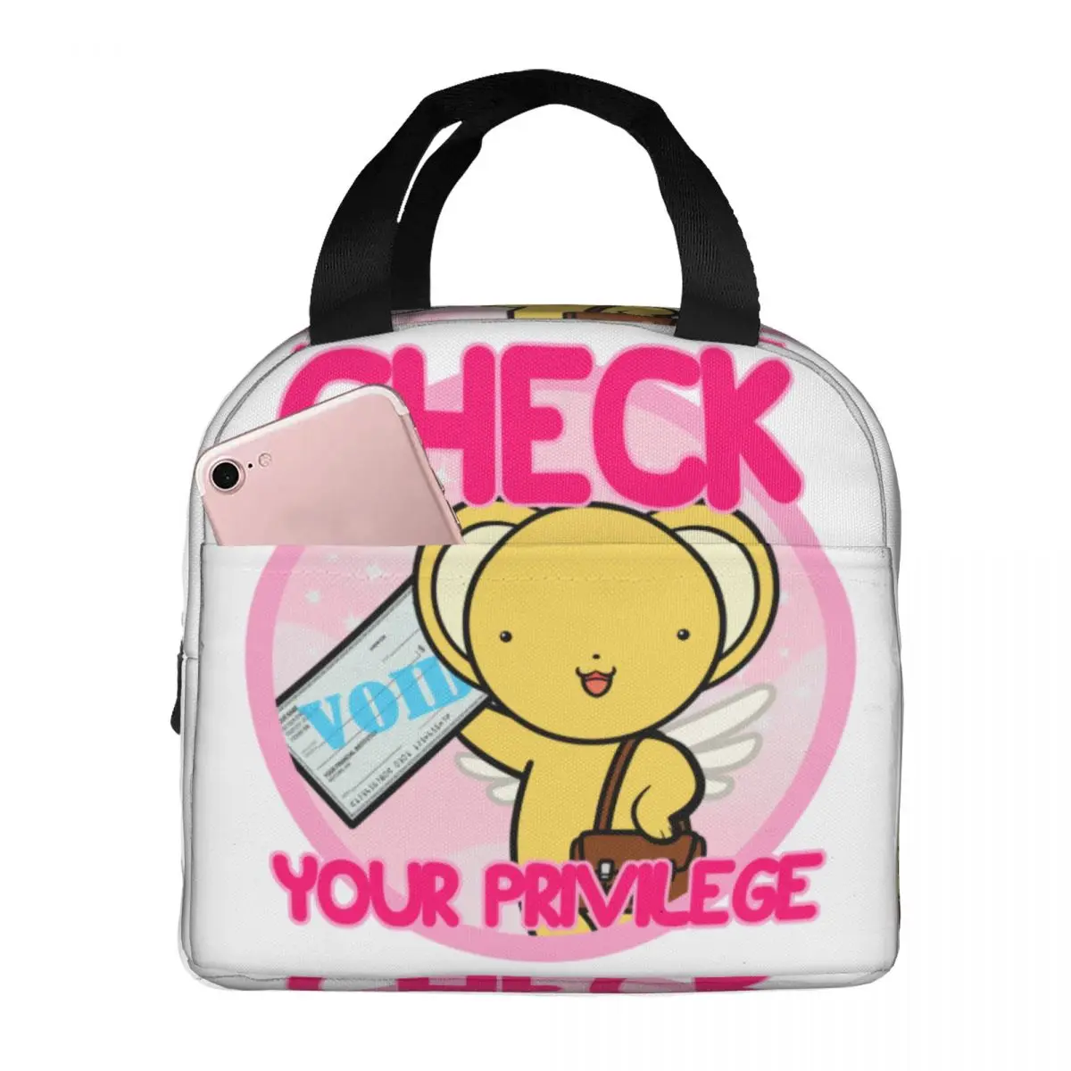 Cardcaptor Japanese Anime Magical Girl Sakura Lunch Bag Men Women Thermal Cooler Insulated Lunch Boxes for School