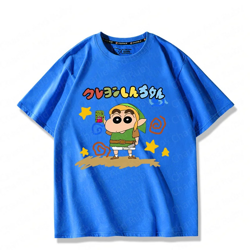 Legend Of Zelda Link Crayon Small New Cotton girocollo t-shirt a maniche corte abbigliamento estivo da uomo e da donna Trend Fashion