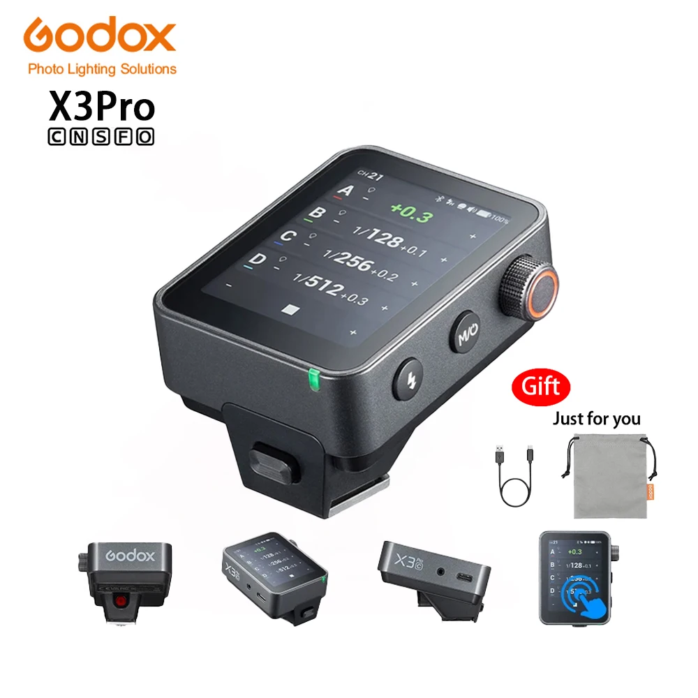 Godox V100 + x3セット　ストロボ+トリガー　sony用 Godox V100 フラッシュユニット TTL 100W と X3Pro タッチスクリーン