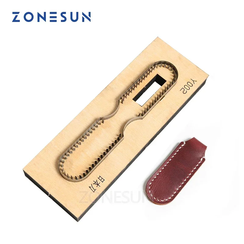 ZONESUN Customized leather cutting dieLeather Craft DIY Key Ring Wooden Template Knife Punching Key Chain Cutting Mould Cutter