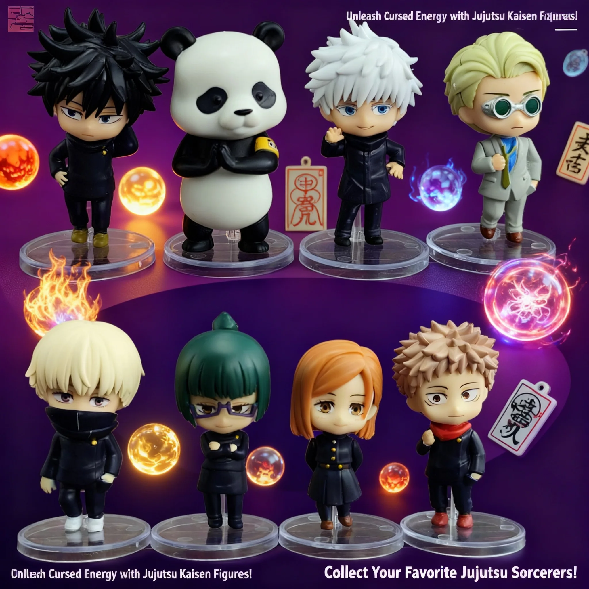 

Jujutsu Kaisen Anime Q Version Figures Gojo Yuji Egg Capsule Toy Model Ornaments Collectible Gift