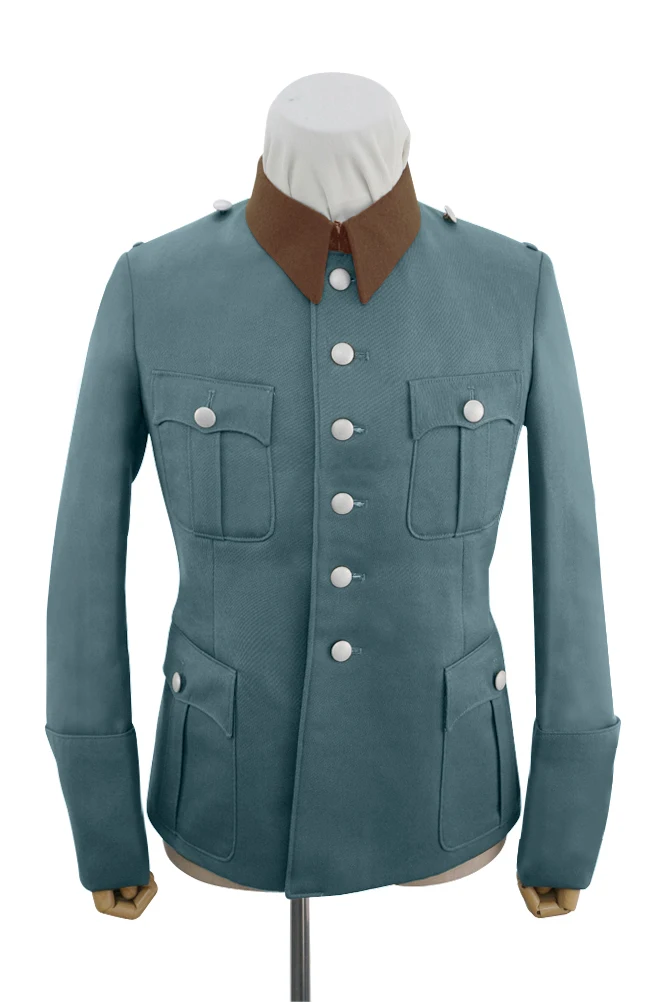 

GUDK-B016 WWII German Police Gendarmerie General Officer Gabardine Service Tunic Jacket 6 Buttons