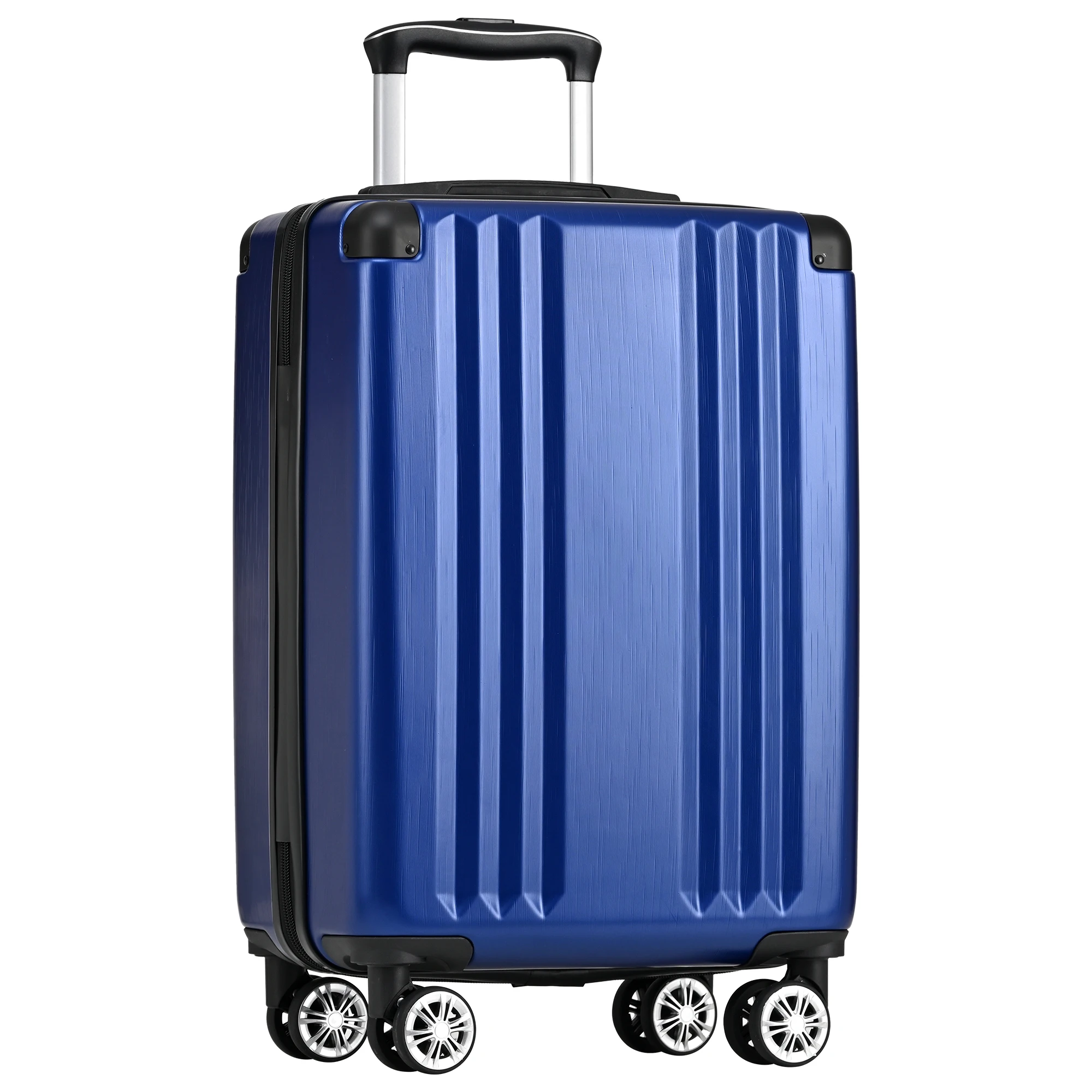 Hardshell Suitcase suitcase hand luggage 4 Rolls ABS Material TSA Custom Lock 56.5*37.5*22.5 Dark Blue