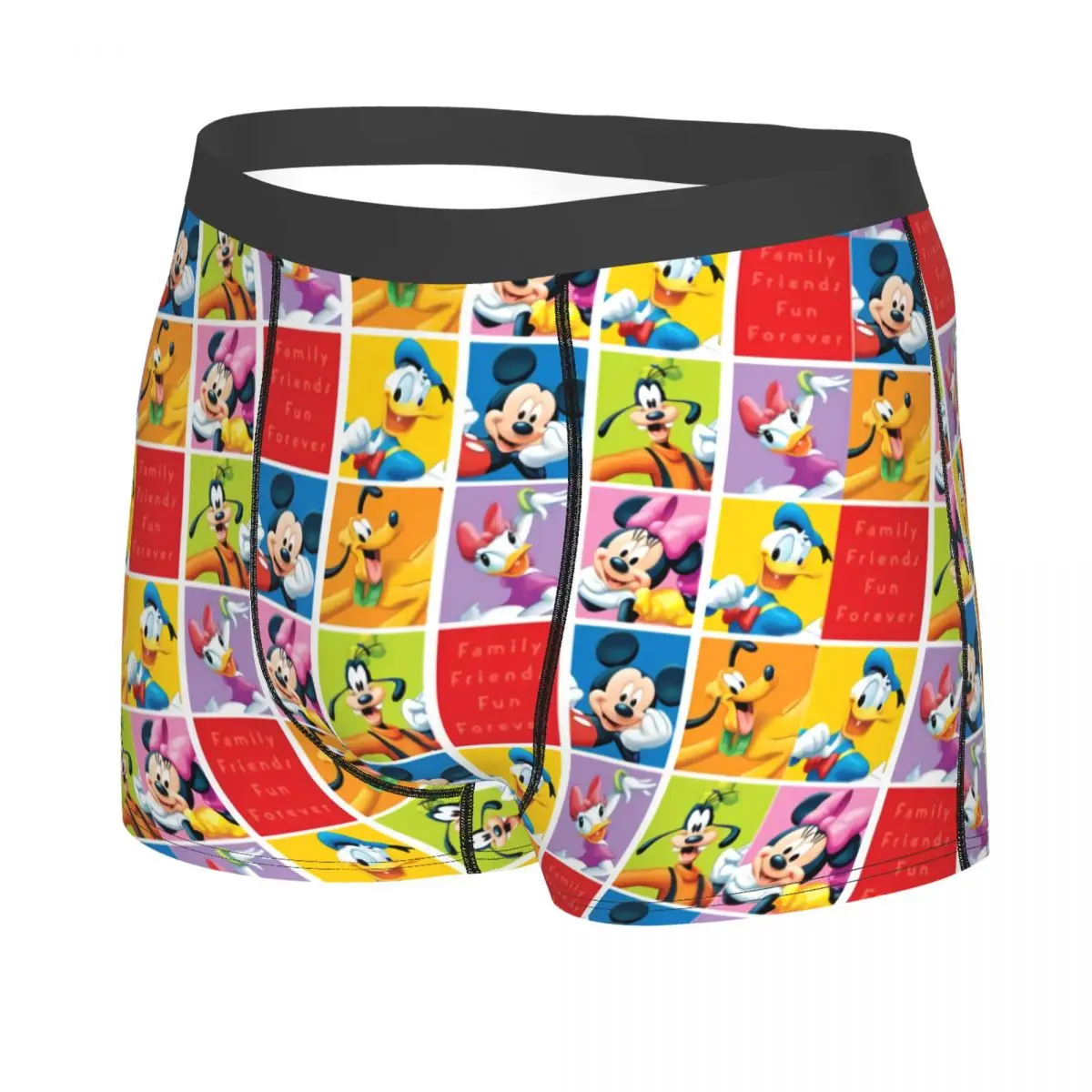 Custom Novelty Mickey Mouse Collage Anime Boxers Shorts Panties Male Underpants Breathable Briefs Underwear