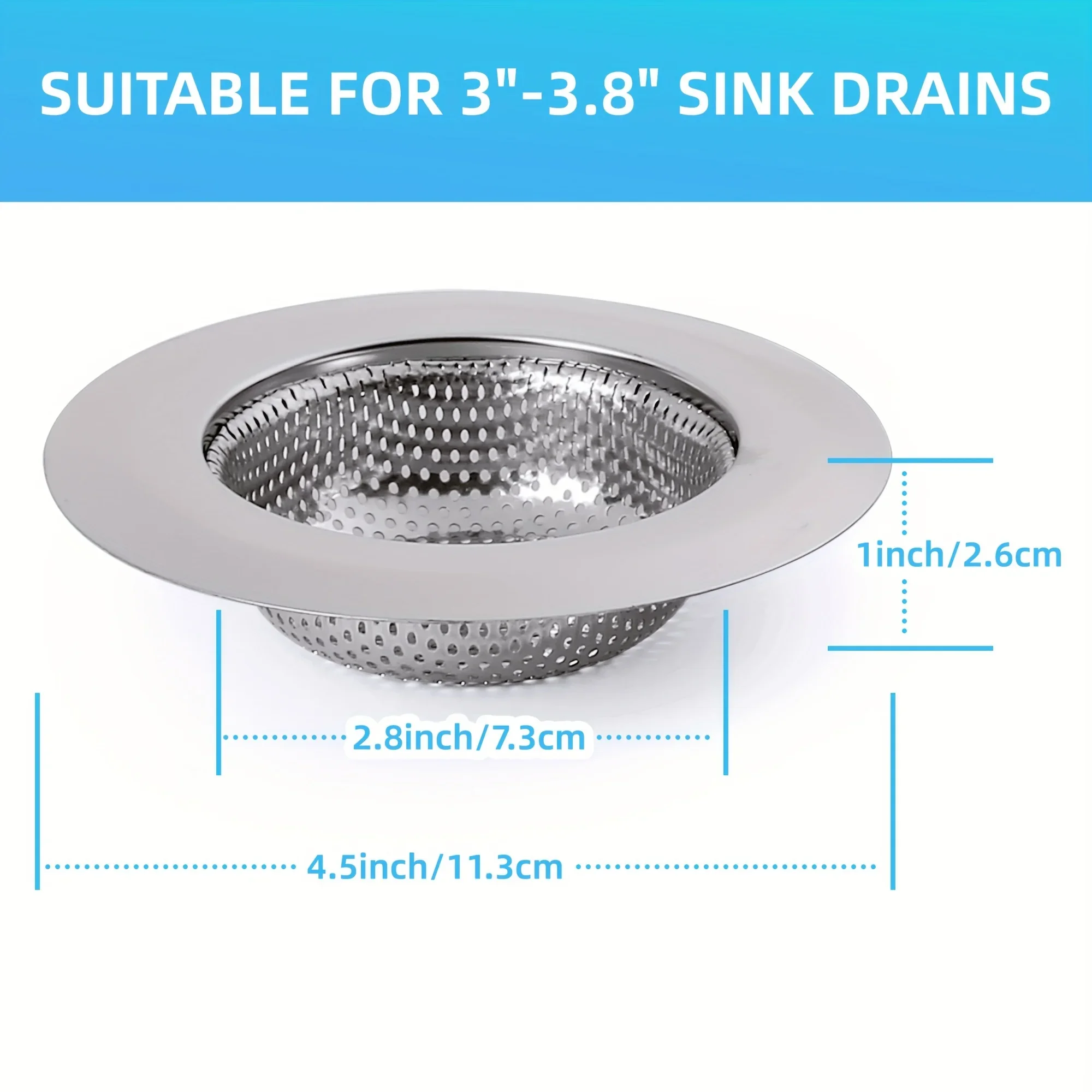 Damaly, Kitchen Sink Funnel, Filter, Stainless Steel Sink Sink Blocking