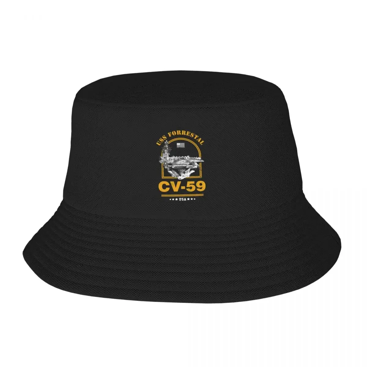 CV-59 USS Forrestal Bucket Hat Ball Cap Big Size Hat Men Luxury Brand Women's