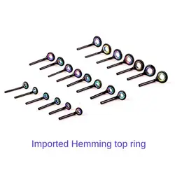 Stainless Steel Fishing Rod Guide New O Ring 0.7mm-1.6mm Eye Ceramic Ring fishing Oval Tip Repair Kit DIY